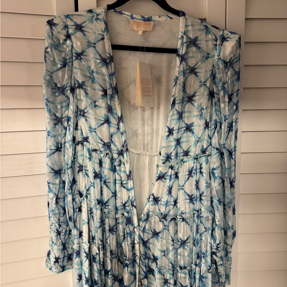 Blue Patterned Women's  dress